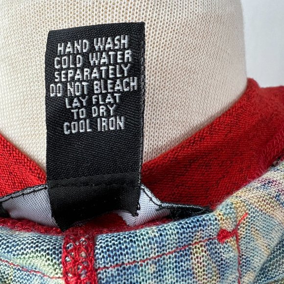 Kaktus Boho Zip Up Shirt Multi-colored Sz L Light Weight Polyester Acrylic - Picture 7 of 7